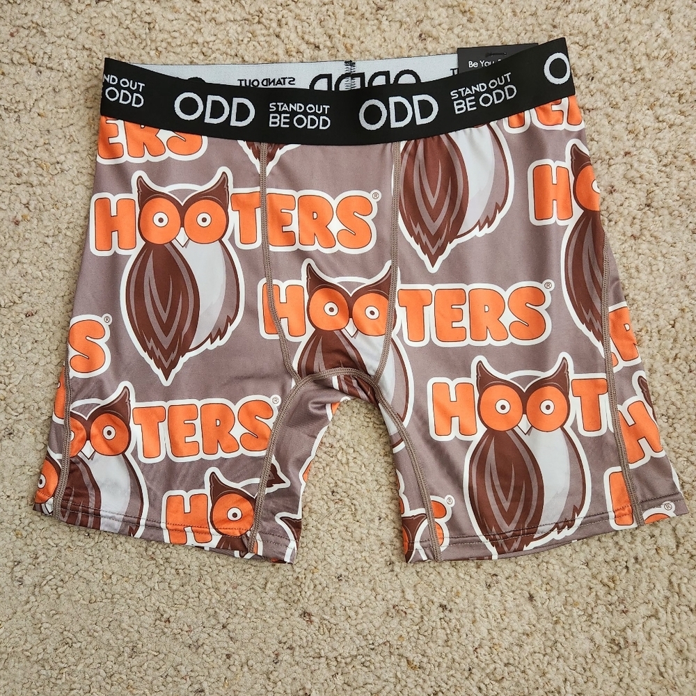 NWT MENS STAND OUT BE ODD HOOTERS BOXER BRIEF‎ SIZE M